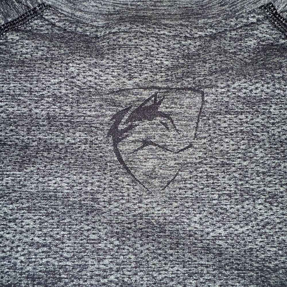 Alphalete Mens Size Small Gray Athletic Fit Short Sleeve Performance Shirt Logo